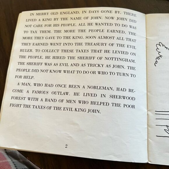 The Story of Robin Hood Meets Little John Kid Stuff Record 45 rpm and Book RARE! - Picture 8 of 8